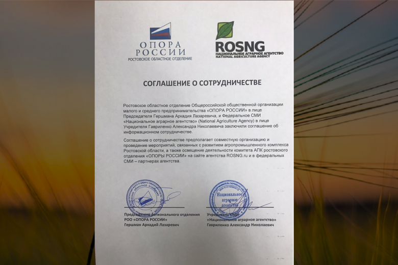 Rosng.ru и РОО «Опора России» подписали соглашение о сотрудничестве